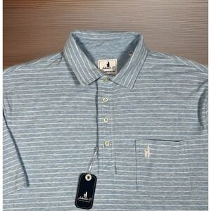 NWT- Johnnie O "Hangin Out " Ryan Polo Shirt Men M Cloud Blue MSRP $89